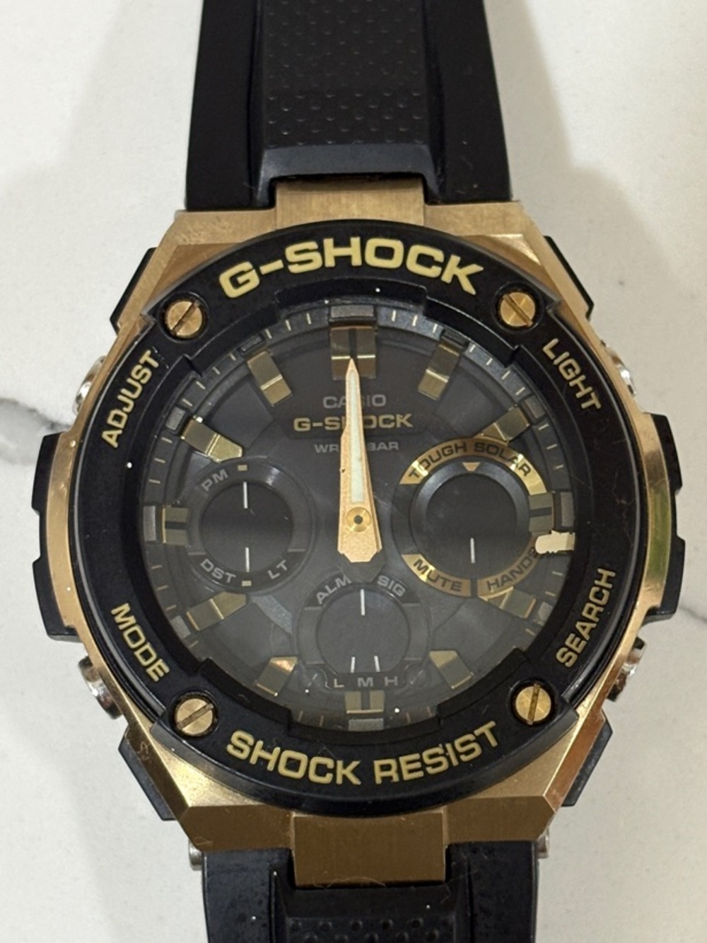 G-Shock Black and Gold Sport Resin Watch
